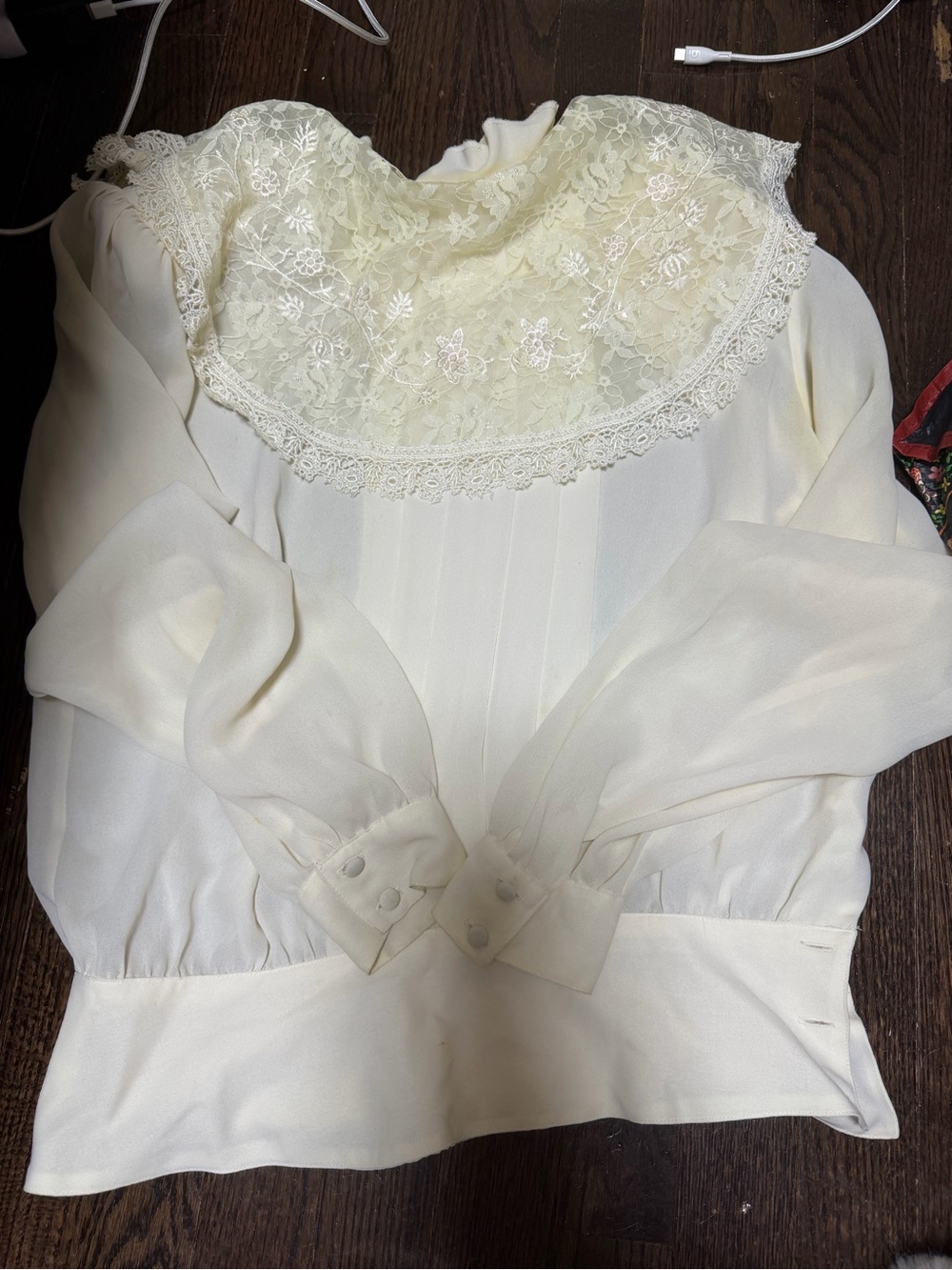 Notations Cream Lace Blouse